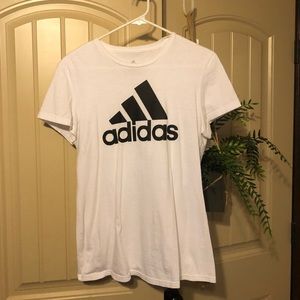White Adidas T Shirt